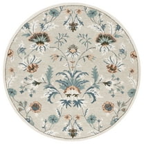 SAFAVIEH Blossom Wardell Floral Area Rug, Sage/Blue, 6' x 6' Round