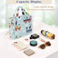 thumbnail image 5 of FORMRS Womens Corduroy Tote Bag Crossbody Shoulder Handbag with Pocket, Colorful Trains, 5 of 7