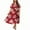 Watermelon Red, variant on Women Dresses Casual Plus Size Bohemian Short Sleeve Floral Long Maxi Summer Beach Swing Dress Black XXXL