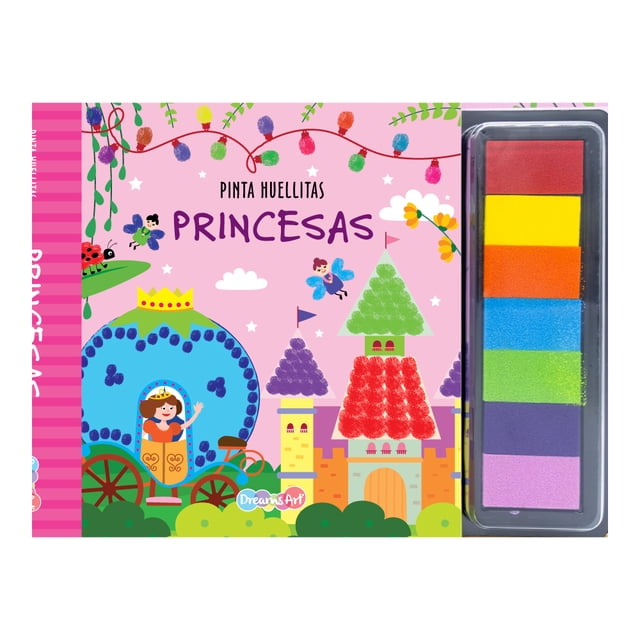 Pinta Huellitas Princesas Rdm Libro de Bolsillo Libros Entretenimiento 1A