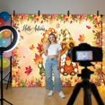 10x8ft Photo Backdrop, Thanksgiving Gnomes Soft Polyester Backdrop ...