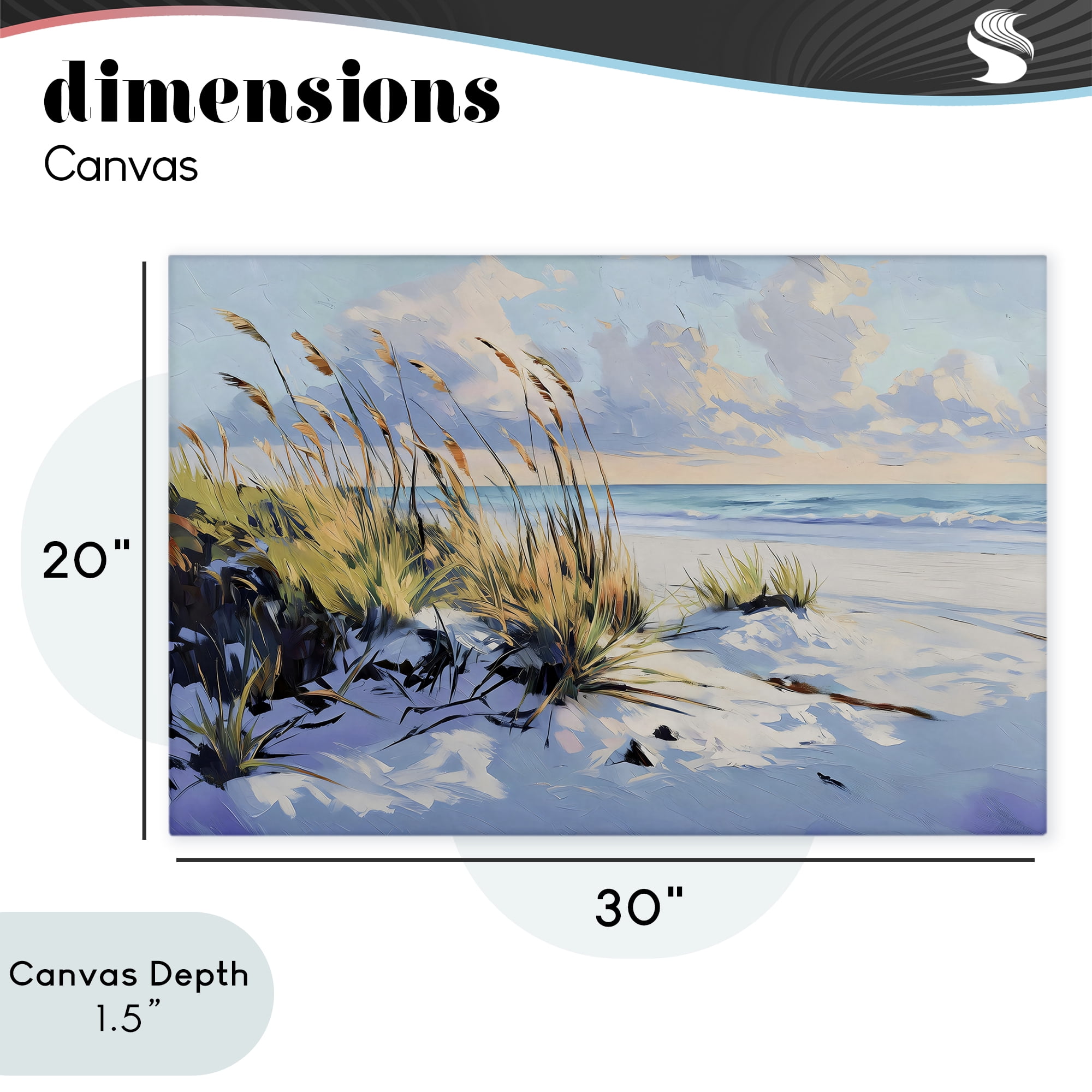 Stupell Industries Grassy Sand Dunes Beach Canvas Wall Art, design by Gina Kelly