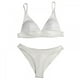 thumbnail image 5 of Mujeres acolchado cuello redondo 2 piezas Push Up traje de baño revelador Tanga Bikinis V estilo inferior sujetador inferior brasileño Setsm Feliz Sencillez, 5 of 5