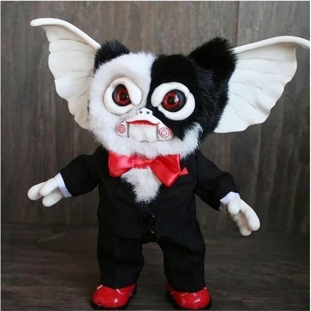 Nueva resina Horror Doll Toys Decoración de Halloween Home Desktop Window Store Ornament, Sawdust Gwy