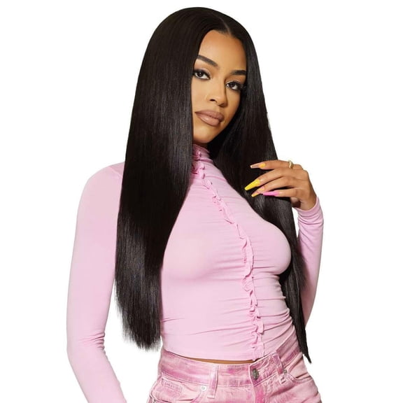 Outre Sugar Punch 100% Unprocessed Remy Human Hair - Straight 10" 12" 14" (Color : Natural)