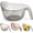 Gray, variant on Multifunctional Rice Strainer with Handle, Multipurpose Rice Washer and Fruit Washing Bowl with Strainer for Rice, Grains, Fruits, Vegetables and Everyday Kitchen Prep (Gray)