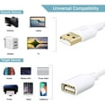 thumbnail image 5 of Fasgear USB Extension Cable 2.0 A Male to A Female Charging and Syncing USB Extender Cord USB Extension Cables For Cell Phones (6ft, White), 5 of 6