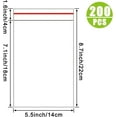 thumbnail image 2 of 200 Pcs 5-1/2'' x 7-1/2'' Self Sealing Cellophane Bags，Clear Cellophane Cello Bags，Fit 5 X 7 Inch Cards Photos，A6 A7 Envelopes Candy，Self Adhesive for Packaging Gifts,Cookies, 2 of 14