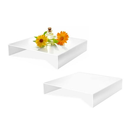 Image of LS Photography Tabletop Acrylic White Display Table for Product Photo Shooting Photography Studio Set of 2 WMT2180