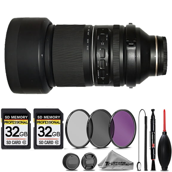 Tamron 150-500mm f/5-6.7 Di III VXD Lens for Sony E  3PC FILTER   64GB STORAGE BUNDLE KIT (International Version)