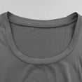 thumbnail image 5 of Vmvidoty Women's Scoop Neck Ribbed Fitted Shirt Basic Short Sleeves Summer T Shirt Tops Gray S, 5 of 7