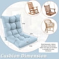thumbnail image 2 of Kimunuk Outdoor Chair Cushions Set of 2, 42 x 21 x 5 in Non Slip Porch Swing Cushion Seat Back Cushions with Ties for Indoor Patio Rocking Chair, Sky Blue, 2 of 8