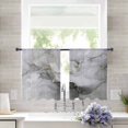 thumbnail image 4 of Sheer Curtains 45 Inches Long, Gray Marble Crack Abstract Modern Light Filtering Window Curtains for Living Room/Bedroom, Grey Ombre Marble Rod Pocket Voile Sheer Curtain Drapes, 52"Wx45"L, 2 Panels, 4 of 9