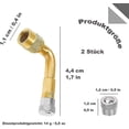 thumbnail image 2 of Valve Extension, Valve Adapter For Bikes, Motorcycles And Cars, Equipped With 2 Valve Caps, 135 Degrees, 2pcs, 2 of 5