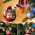 thumbnail image 3 of Pekkaxy Cute Cat Christmas Ornament, Festive Tree Hanging Decoration Gift for Pet Lovers, 3 of 8