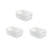 Baofu 3PCS Plastic Storage Basket Cosmetic Storage Basket Sundries Snack Storage Box for Home