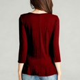 thumbnail image 4 of Women's sequined party long-sleeved top Red XXXL, 4 of 4