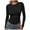 Black, variant on idosla Womens Long Sleeve Stretch Crewneck Ribbed T-Shirt Fitted Casual Basic Tops (Black, M)