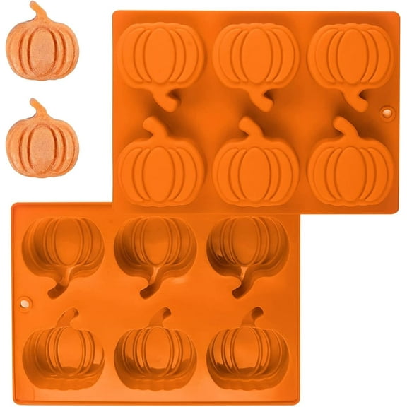 2PCS Muffin Pan, Muffin Pan Tin for Baking, Cupcake Pan Tray, 6 Cavity Pumpkin cake pan - Send Goods from Local Warehouse