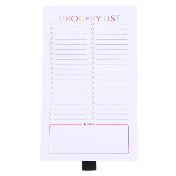 PAMINGONO 1Pcs Paper Shopping List Pads for Adults Magnetic Attachment 11.4x4.5in Reminder Notepad