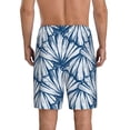 thumbnail image 3 of Kdxio Blue Shells Print Mens Sleep Shorts Bottoms Soft Comfy Pajama Wear Pants with Drawstring Pockets, 3 of 7