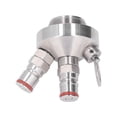 thumbnail image 1 of Beer Keg Dispenser, Tight Connect Durable O Ring Thread Female Threaded Lid 2 Ball Lock Stainless Steel Mini Keg Dispenser With Hose For Party, 1 of 8
