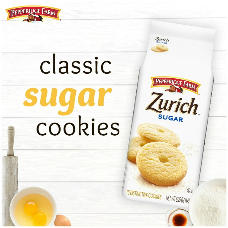 Pepperidge Farm Fresh Baked Zurich Sugar Cookies, 5.25 oz Bag