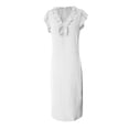 thumbnail image 4 of Puliio Maxi Dresses for Women Sleeveless V Neck Ruffle Loose Casual Dress with Pockets, 4 of 5