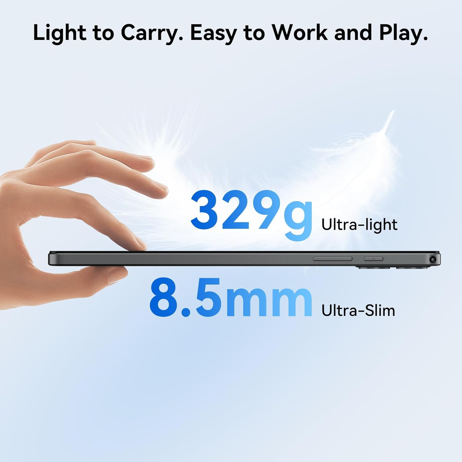 Latest Android 15 Tablets Link 2 , 8.68 Inch IPS Display, 12GB RAM 128GB ROM /2TB TF, Gemini AI, T310 Ouard-Core, 5000mAh Battery, Widevine L1, Dual Box Speakers,Gray