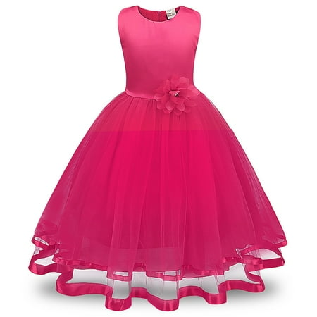

Flower Girl Princess Bridesmaid Pageant Tutu Tulle Gown Party Wedding Dress