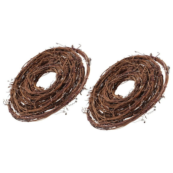 2pcs Christmas Crafts Natural Twig Garland Wreaths Decor Hanging Pendants
