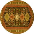 thumbnail image 1 of Ahgly Company Indoor Round Persian Yellow Traditional Area Rugs, 3' Round, 1 of 4