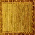 thumbnail image 1 of Ahgly Company Indoor Square Abstract Yellow Modern Area Rugs, 4' Square, 1 of 4