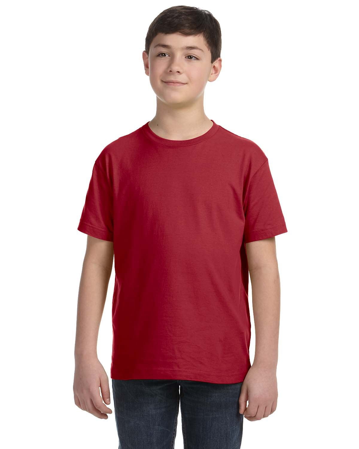 Aquaguard Boys 3-Pack T-Shirt Crew Neck Short Sleeve 100% Cotton Tee, Size: 4-14 - Small - Garnet