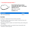 thumbnail image 2 of Power Steering Pressure Hose - Compatible with 2008 - 2010 Honda Odyssey 3.5L V6 2009, 2 of 2