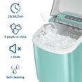 thumbnail image 2 of YUKOOL Desktop Ice Maker,Portable,9pcs/6-13min,26lbs/24H,Self Cleaning,With Ice Scoop,Green, 2 of 8