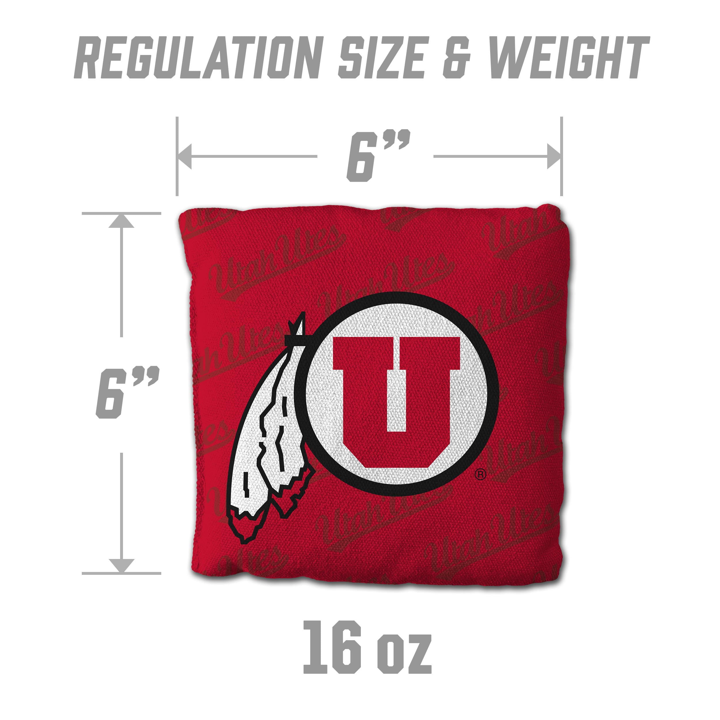 NCAA Utah Utes Cornhole Bags - 4PK - Red