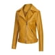 thumbnail image 5 of Pntutb, cárdigan de cuero con cremallera sólida a la moda para mujer, con bolsillo, abrigo corto, chaqueta, liquidación Pntutb Pntutb-276, 5 of 5