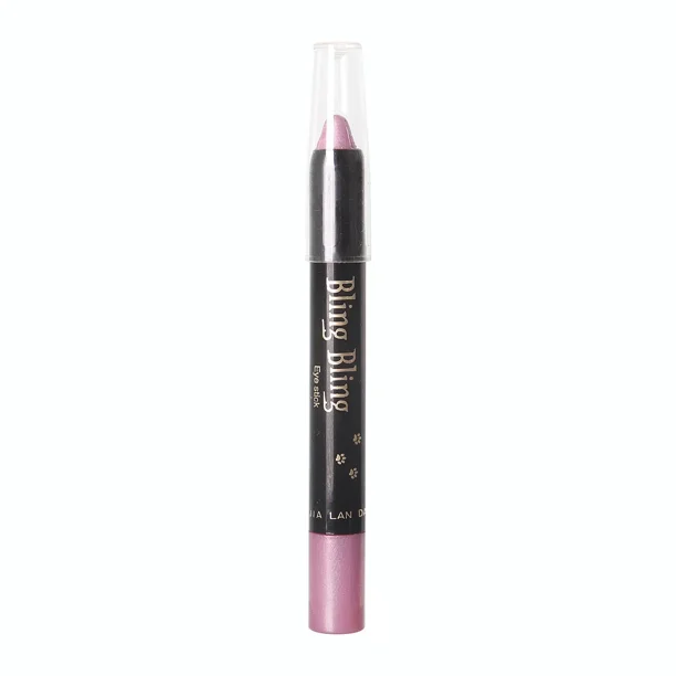 Lápiz de sombra de ojos nacarado, resistente al agua, brillo mate, sombra de ojos desnuda, pigmento de maquillaje, Lápiz Delineador de ojos azul, blanco y dorado (Pink