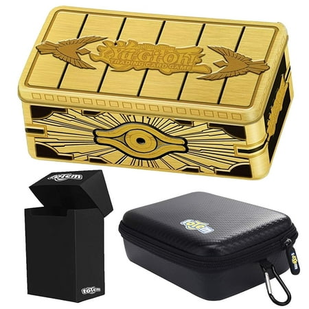 Totem World Yugioh 2019 Gold Sarcophagus Tin with a Black Totem Deck Box and Zipper (Best Yugioh Deck In The World)