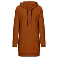 thumbnail image 5 of Clothing! Yajing Oversized Hoodies for Women Women's Trendy Dress 2025 Fall Solid Color Long Sleeve Mini Dresses with Pocket Comfy Soft Classic T Shirt Dresses Hoodies for Women Multi-Color L, 5 of 5
