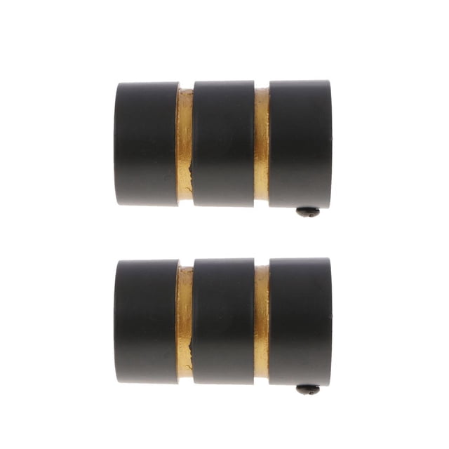 2 unds Cabeza de Poste de Cortina de 28mm Diámetro de polos de color Ngero Dormitorio