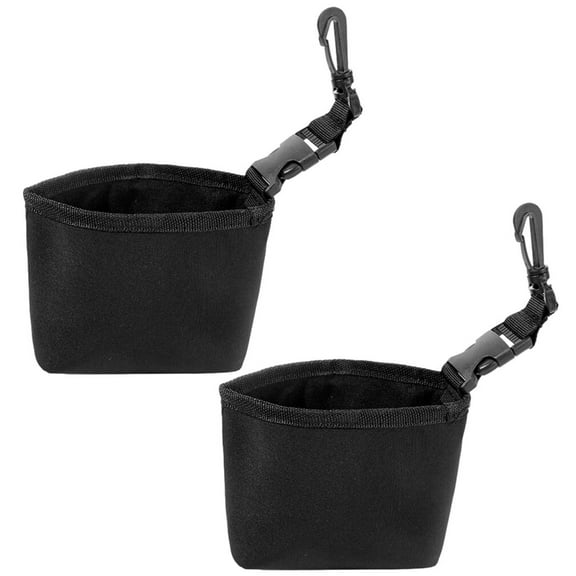 Necvior 2 Pcs Golfs Balled Cleaning Bag Golfs Club Cleaner Dry Exterior Detachable Clip