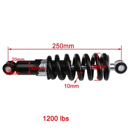 Rear Motorcycle Shock Absorber 240mm-290mm 1200LBS Dirt Bike Suspension