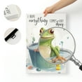 thumbnail image 5 of XUFX Frog Bathroom Decor Wall Art Frog Poster Funny Frog Pictures for Bathroom Funny Bathroom Signs Canvas Print Painting Funny Animal Wall Décor Artwork Ready to Hang Framed 8x10inch, 5 of 5