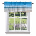 thumbnail image 2 of Summer Seaside Beach Clouds Ocean Valances for Windows,Kitchen Valance Rod Pocket Short Curtain, Modern Style Valance Curtain Window Valances for Bedroom Bathroom Living Room 42x18in, 2 of 9