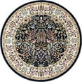 thumbnail image 1 of Unique Loom Tapis de Chasse Texturé Narenj 5' x 5' Rond Bleu Marine/tan, 1 of 4