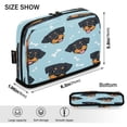 thumbnail image 3 of Standing Pencil Case with Base Large Capacity Stationery Pouch Pen Bag with Zipper for Women Men Cartoon Dog Faces and Bones, 3 of 7