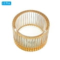 thumbnail image 3 of Uxcell 2 Pcs Tea Light Candle Holder Tea Lights Candle Holder Glass Candle Holders for Table Centerpiece Decor Gold Tone, 3 of 6