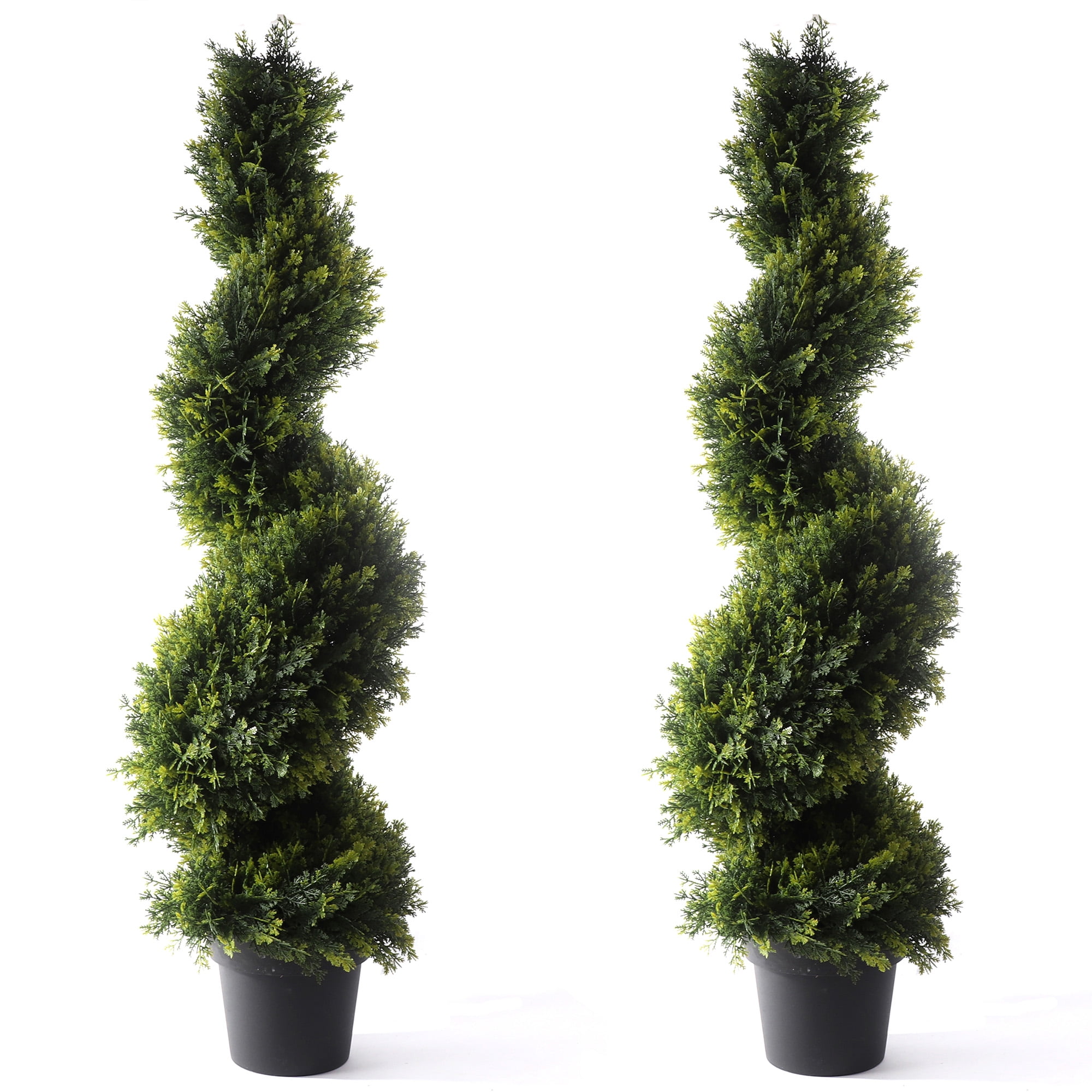 Pair of Extra Large SPIRAL TREE Boxwood Artificial Realistic Tree Indoor Outdoor 